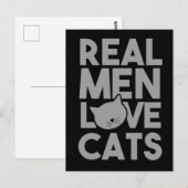 Real Men Liebe Katzen Postkarte (Vorne/Hinten)