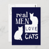 Real Men Liebe Katzen Postkarte (Vorne/Hinten)