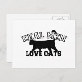 Real Men Liebe Katzen Postkarte (Vorne/Hinten)