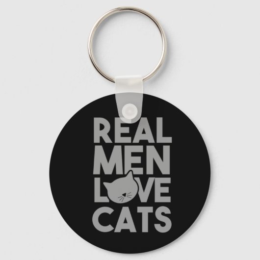 Real Men Liebe Katzen Schlüsselanhänger (Vorderseite)