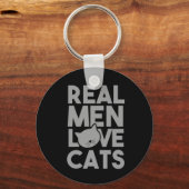 Real Men Liebe Katzen Schlüsselanhänger (Vorderseite)