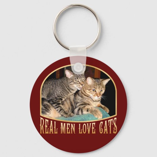 Real Men Liebe Katzen Schlüsselanhänger (Vorderseite)