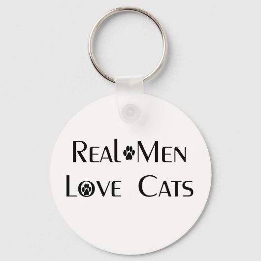 Real Men Liebe Katzen Schlüsselkette Schlüsselanhänger (Vorderseite)