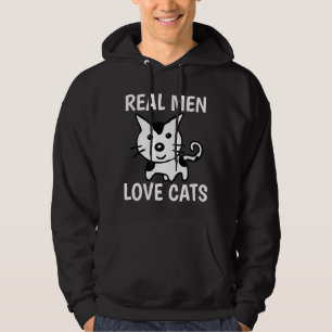 REAL MEN LIEBE KATZEN Schwarze T - Shirt & Jungs