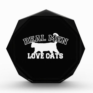 Real Men Liebe Katzen Silhouette Auszeichnung