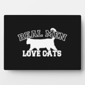 Real Men Liebe Katzen Silhouette Fotoplatte (Vorderseite)