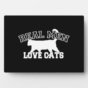 Real Men Liebe Katzen Silhouette Fotoplatte