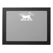 Real Men Liebe Katzen Silhouette Notizblock (Vorderseite)