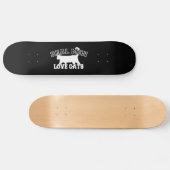 Real Men Liebe Katzen Silhouette Skateboard (Horizontal)