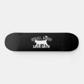 Real Men Liebe Katzen Silhouette Skateboard (Horizontal)