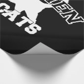 Real Men Liebe Katzen Weiße Silhouette Geschenkpapier (Ecke)