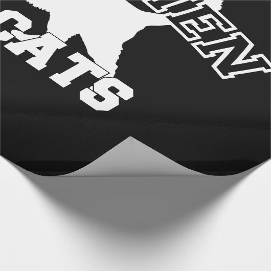 Real Men Liebe Katzen Weiße Silhouette Geschenkpapier (Ecke)