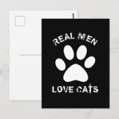 Real Men-Liebe Katzenbenutzerdefinierter Text Pers Postkarte (Vorne/Hinten)