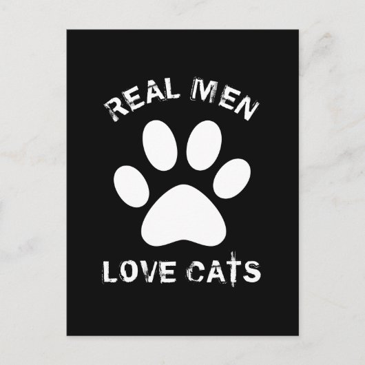 Real Men-Liebe Katzenbenutzerdefinierter Text Pers Postkarte (Vorderseite)