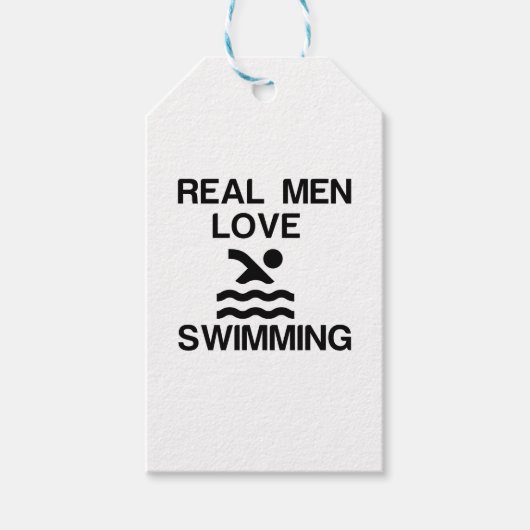 REAL MEN LIEBE SWIMMING GESCHENKANHÄNGER (Vorderseite)