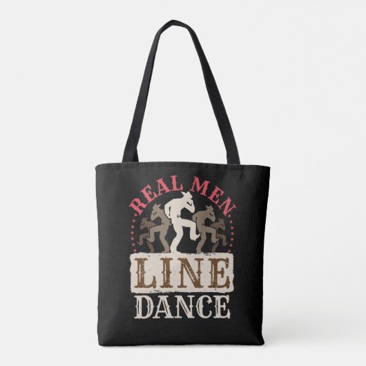 Real Men Line Tanz Country Dancing Tasche (Rückseite)