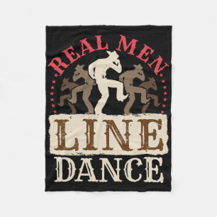 Real Men Line Tanz Shirt Country Western Tanz Fleecedecke