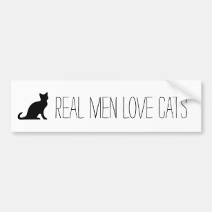 Real men love cats bumper sticker autoaufkleber
