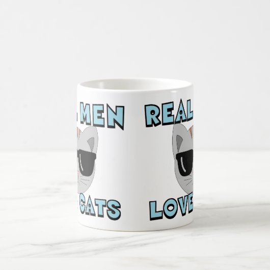 REAL MEN LOVE CATS KAFFEETASSE (Mittel)