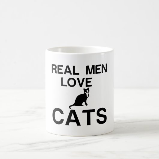 REAL MEN LOVE CATS KAFFEETASSE (Mittel)