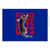 Real Men Love Cats on Blue (Vorderseite (Horizontal))