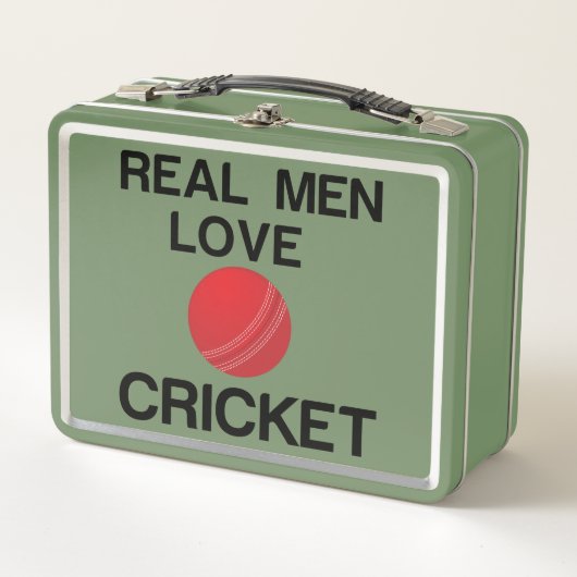 REAL MEN LOVE CRICKET METALL BROTDOSE (Vorderseite)
