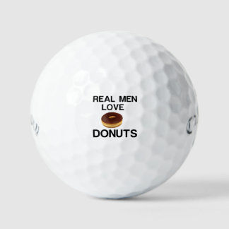 REAL MEN LOVE DONUTS GOLFBALL