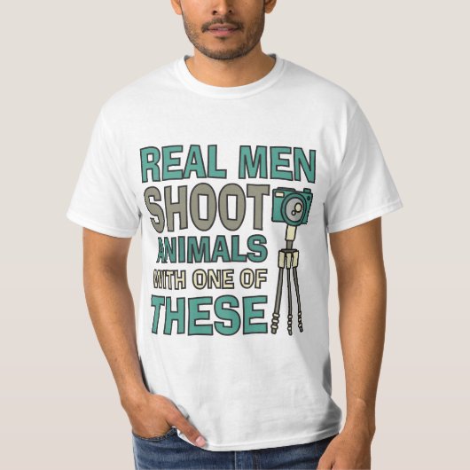 Real Men lustige Fotograf T-Shirt (Vorderseite)