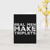 Real Men machen Triplets Funny Triplet Vater Vathe Karte (Gelbe Blume)