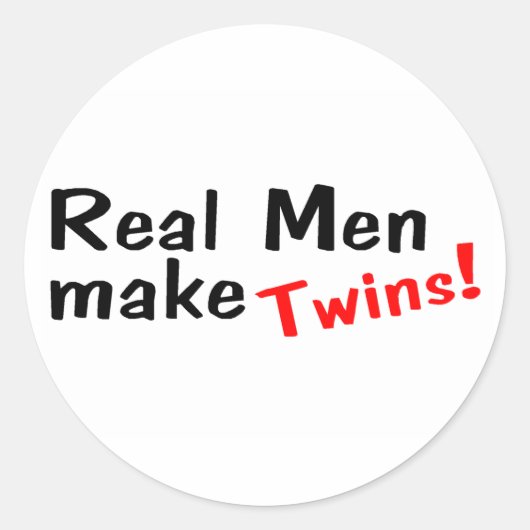 Real Men machen Twins Runder Aufkleber (Vorderseite)