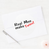Real Men machen Twins Runder Aufkleber (Umschlag)