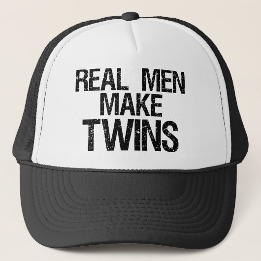 Real Men machen Twins Truckerkappe (Vorderseite)