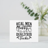 Real Men Marry Dialysis Tech Dialysis Postkarte (Stehend Vorderseite)