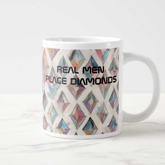 Real men platziert Diamanten Jumbo-Tasse (Rechts)