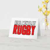 Real Men Play Rugby Karte (Gelbe Blume)