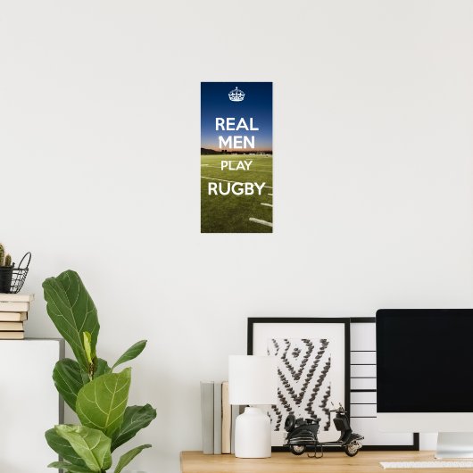 REAL MEN PLAY RUGBY POSTER (Heimbüro)