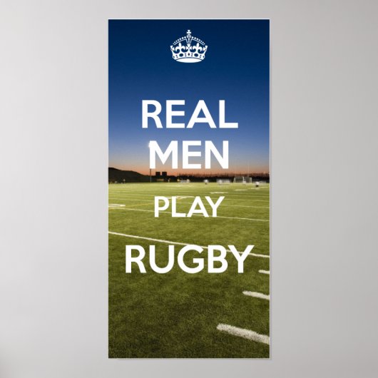 REAL MEN PLAY RUGBY POSTER (Vorne)