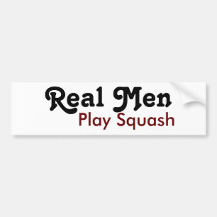Real Men Play Squash Autoaufkleber