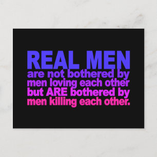 Real Men Postcard Postkarte