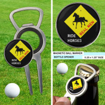 Real Men Ride Pferde & Black Horse Golf / Rodeo