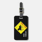 Real Men Ride Pferde & Party / Rodeo Gepäckmarke Gepäckanhänger (Vorderseite vertikal)