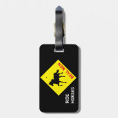 Real Men Ride Pferde & Party / Rodeo Gepäckmarke Gepäckanhänger (Rückseite vertikal)