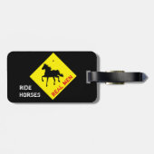Real Men Ride Pferde & Party / Rodeo Gepäckmarke Gepäckanhänger (Rückseite horizontal)