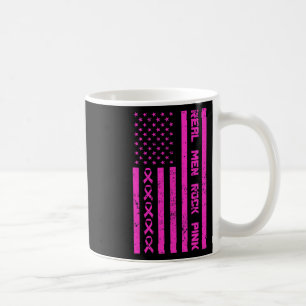 Real Men Rock Pink Ribbon Brustkrebs Bewusstsein Kaffeetasse