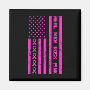 Real Men Rock Pink Ribbon Brustkrebs Bewusstsein Magnet