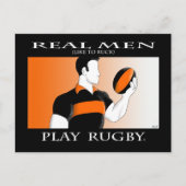 Real Men: Rugby Postkarte (Vorderseite)
