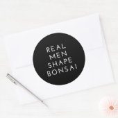 Real Men Shape Bonsai Tree Geschenk Runder Aufkleber (Umschlag)