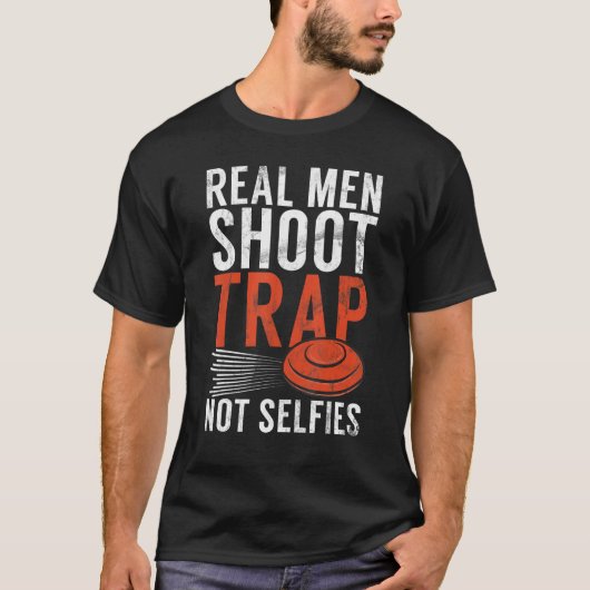 Real Men Shoot Trapper Sportschuh & Tontaube T-Shirt (Vorderseite)