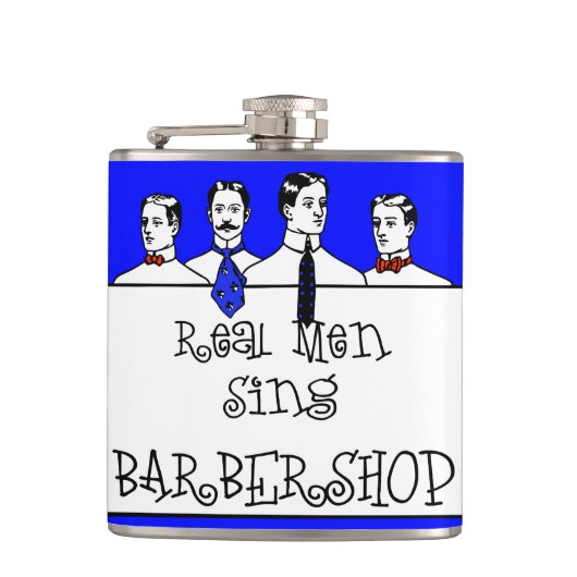 Real Men Sing Barbershop Flachmann (Vorderseite)