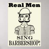 Real Men Sing Barbershop Poster (Vorne)